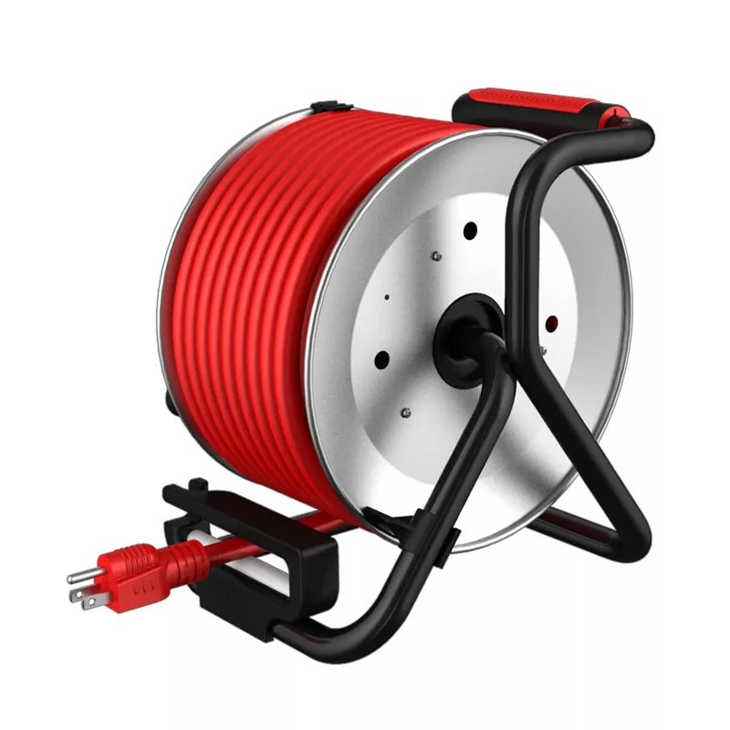 3 Outlets Usb4a Metal Cord Reel 50ft