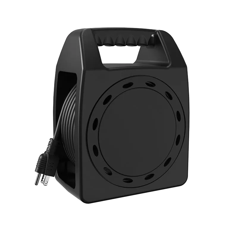 4 Outlets Plastic Cord Reel 45ft With Overload Protection