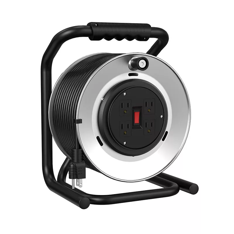 4 Outlets Metal Cord Reel 120ft