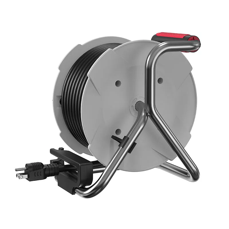 4 Outlets Plastic Cord Reel 50ft With Overload Protection